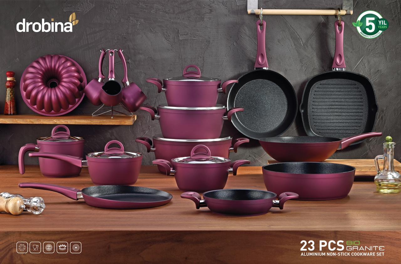 Drobina Titanium Cookware Set – 23 Pieces