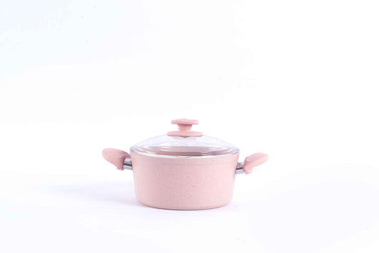 Papila 9-Piece Granite Cookware Set - Pink