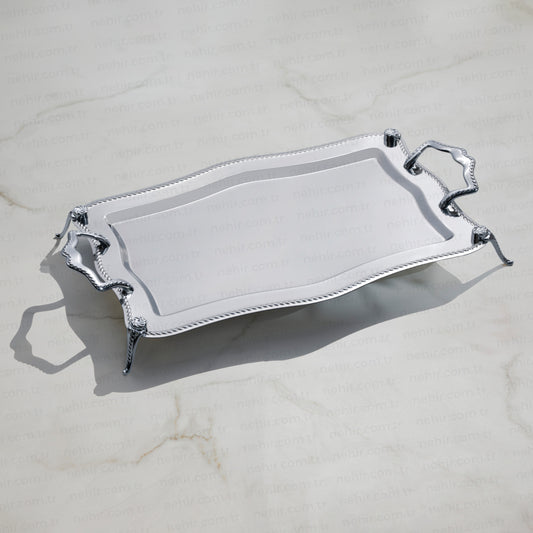 ZINCIR WITH LEG MIRROR FINISH - TRAY SET - 2-PIECE