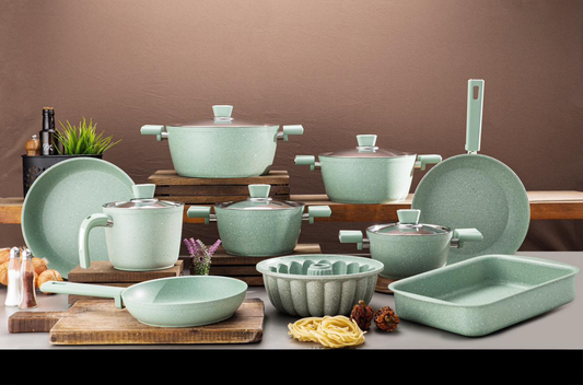 Vivaldi Granite Cookware Set – 15 Pieces