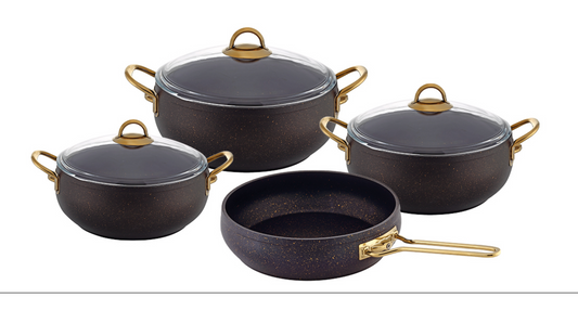 VIVALDI - BABIL 7 PCS GRANITE COOKWARE SET