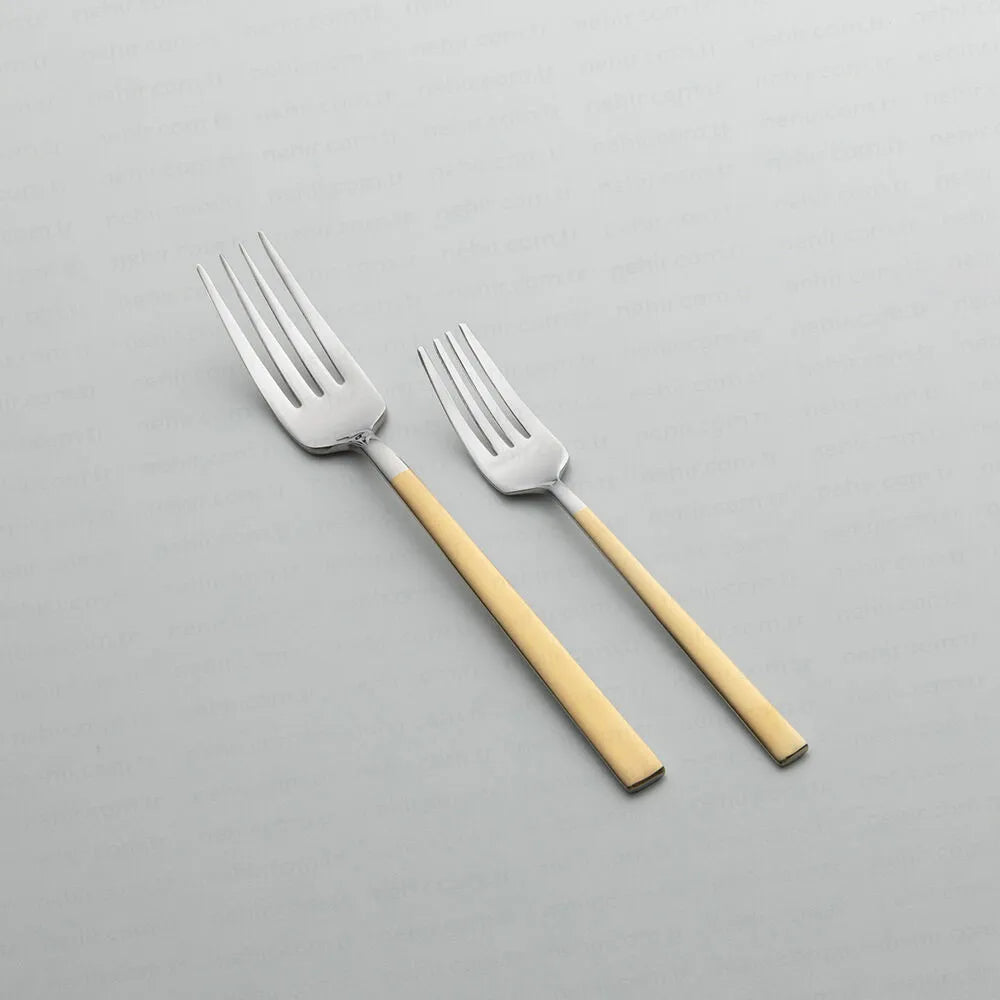 DALYAN GOLD+SANDBLAST - 89 PIECE - 12 PERSON - BOXED CUTLERY SET