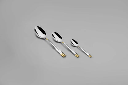 DIDIM GOLD+MIRROR - 89 PIECE - 12 PERSON - BOXED CUTLERY SET