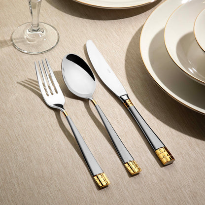 DIDIM GOLD+SANDBLAST - 89 PIECE - 12 PERSON - BOXED CUTLERY SET