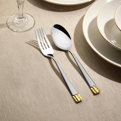 DIDIM GOLD+SANDBLAST - 89 PIECE - 12 PERSON - BOXED CUTLERY SET