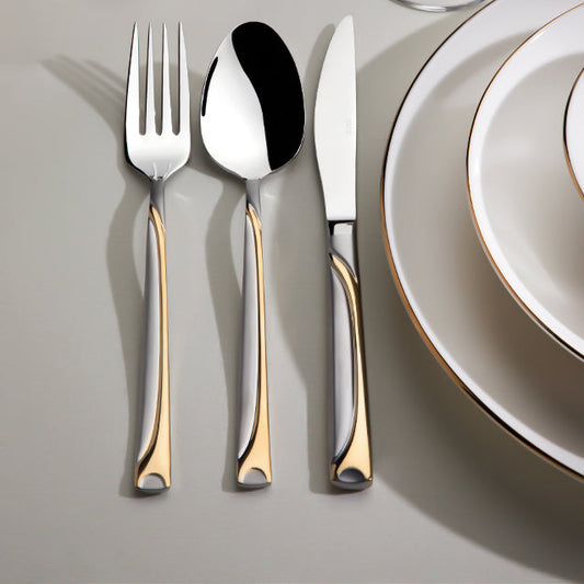 FIESTA GOLD+SANDBLAST - 89 PIECE - 12 PERSON - BOXED CUTLERY SET