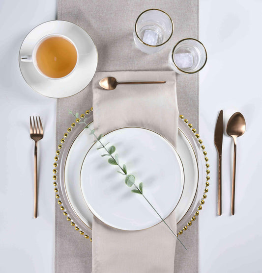 REGAL FINE DINING SET - 60 PIECE DINNER SET FOR 6 PEOPLE - FREYA - GOLD