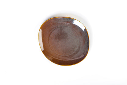 Reactive Glaze Brown Dinner - 18 pieces - R40