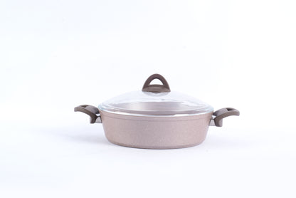 Papila 9-Piece Granite Cookware Set - Light Cream