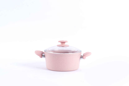 Papila 9-Piece Granite Cookware Set - Pink