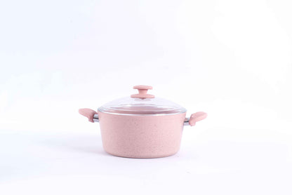 Papila 9-Piece Granite Cookware Set - Pink