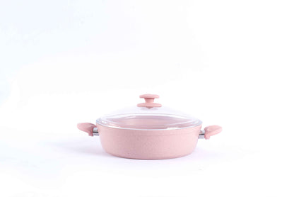 Papila 9-Piece Granite Cookware Set - Pink