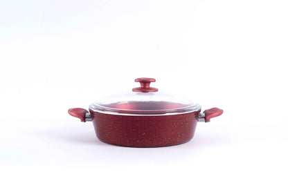 Papila 9-Piece Granite Cookware Set - Red