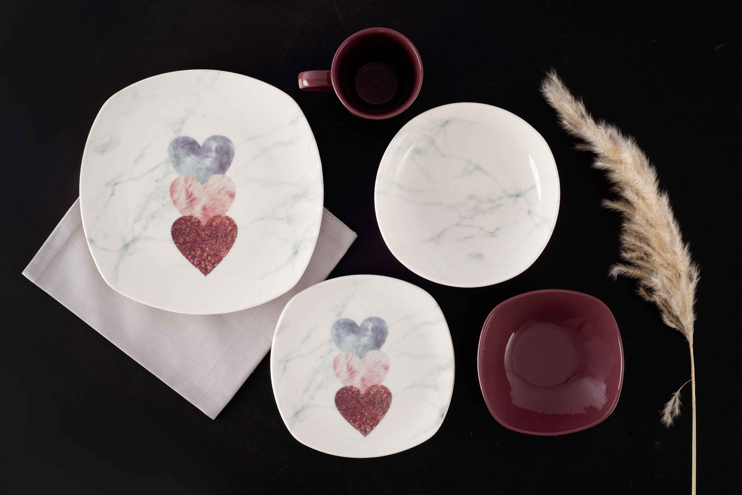 Piazza Sweetheart Marble – 30 Pieces – 31131