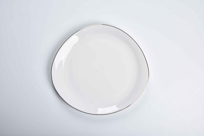 ETERNA PORCELAIN - 60 PIECE DINNER SET FOR 6 PEOPLE - ORGANIC - YZ24-001 - GOLD