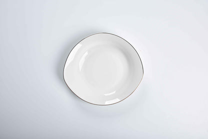 ETERNA PORCELAIN - 60 PIECE DINNER SET FOR 6 PEOPLE - ORGANIC - YZ24-001 - GOLD