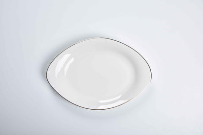 ETERNA PORCELAIN - 60 PIECE DINNER SET FOR 6 PEOPLE - ORGANIC - YZ24-001 - GOLD