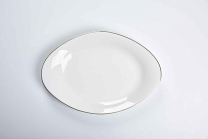 ETERNA PORCELAIN - 60 PIECE DINNER SET FOR 6 PEOPLE - ORGANIC - YZ24-001 - GOLD