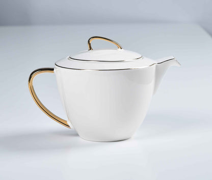 ETERNA PORCELAIN - 60 PIECE DINNER SET FOR 6 PEOPLE - ORGANIC - YZ24-001 - GOLD