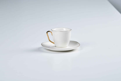 ETERNA PORCELAIN - 60 PIECE DINNER SET FOR 6 PEOPLE - ORGANIC - YZ24-001 - GOLD