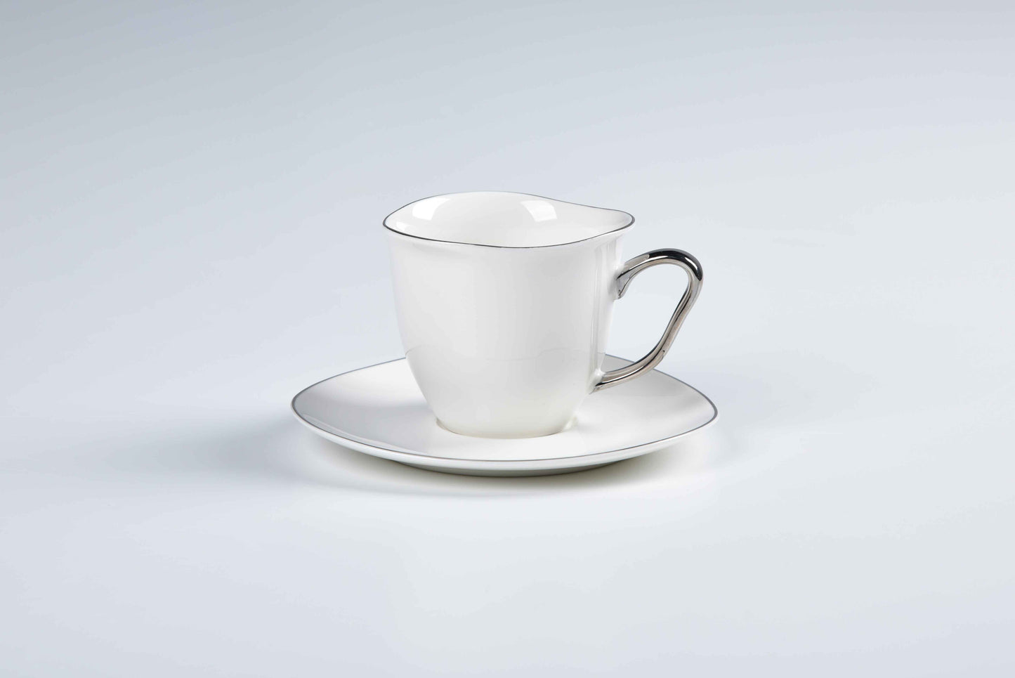 ETERNA PORCELAIN - 60 PIECE DINNER SET FOR 6 PEOPLE - ORGANIC - YZ24-001 - PLATINUM