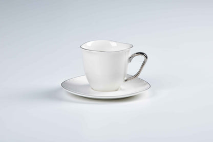 ETERNA PORCELAIN - 60 PIECE DINNER SET FOR 6 PEOPLE - ORGANIC - YZ24-001 - PLATINUM