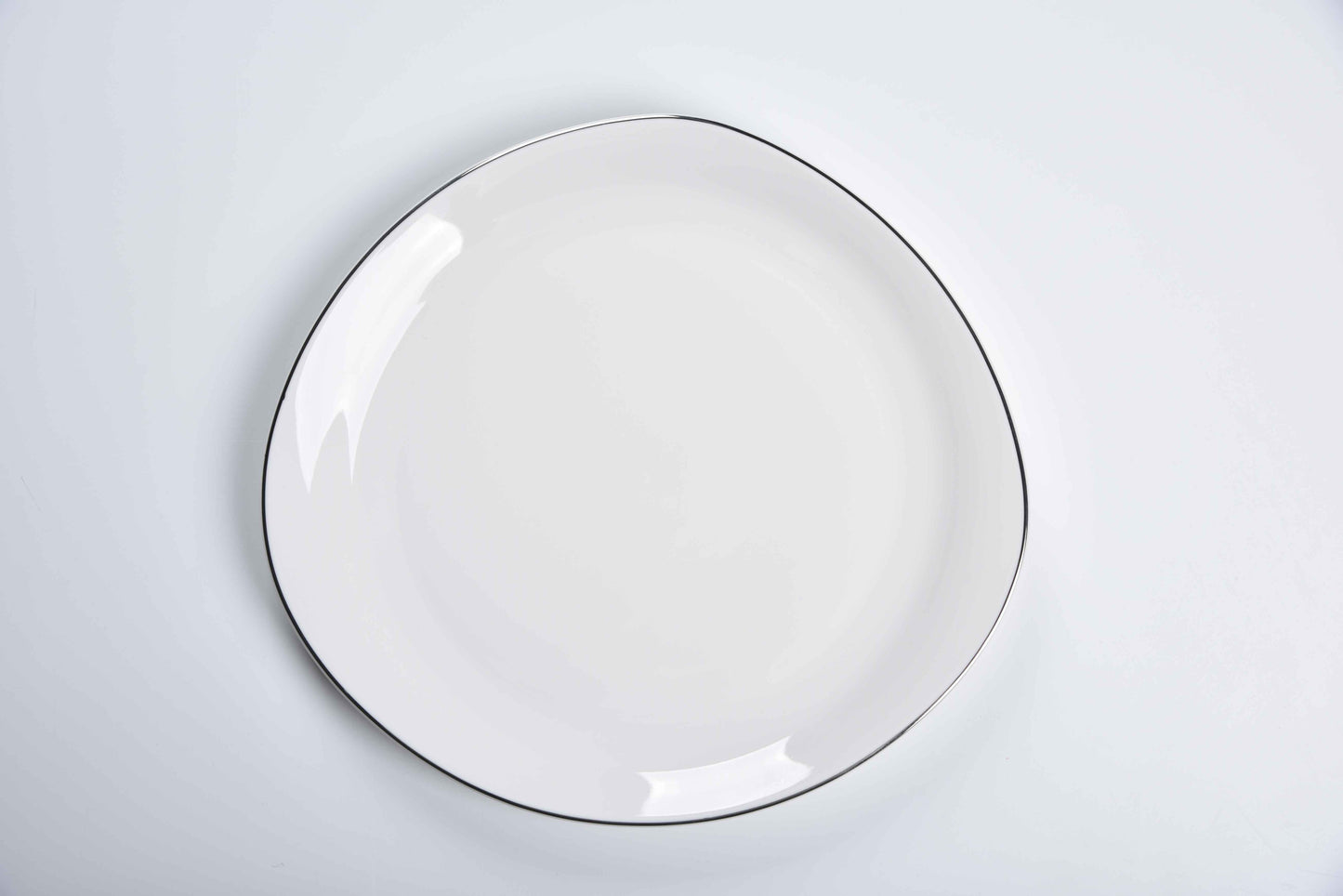 ETERNA PORCELAIN - 60 PIECE DINNER SET FOR 6 PEOPLE - ORGANIC - YZ24-001 - PLATINUM