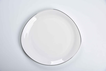 ETERNA PORCELAIN - 60 PIECE DINNER SET FOR 6 PEOPLE - ORGANIC - YZ24-001 - PLATINUM