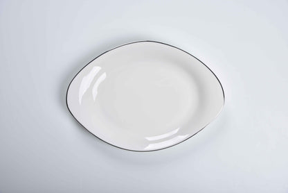 ETERNA PORCELAIN - 60 PIECE DINNER SET FOR 6 PEOPLE - ORGANIC - YZ24-001 - PLATINUM