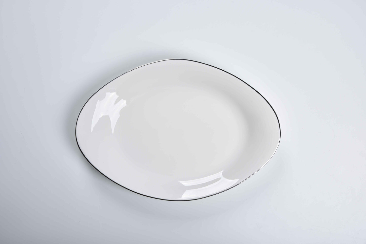 ETERNA PORCELAIN - 60 PIECE DINNER SET FOR 6 PEOPLE - ORGANIC - YZ24-001 - PLATINUM