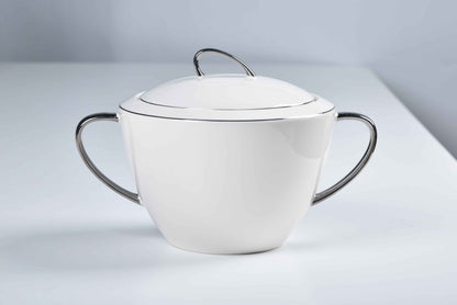 ETERNA PORCELAIN - 60 PIECE DINNER SET FOR 6 PEOPLE - ORGANIC - YZ24-001 - PLATINUM
