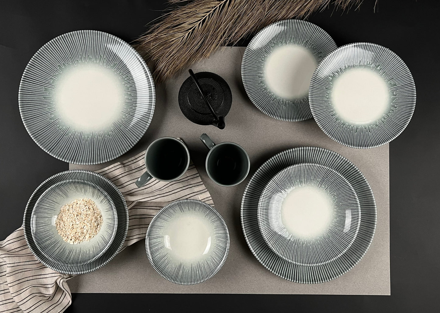 Lona Olive Dinner Set - 30 Pieces - 20156