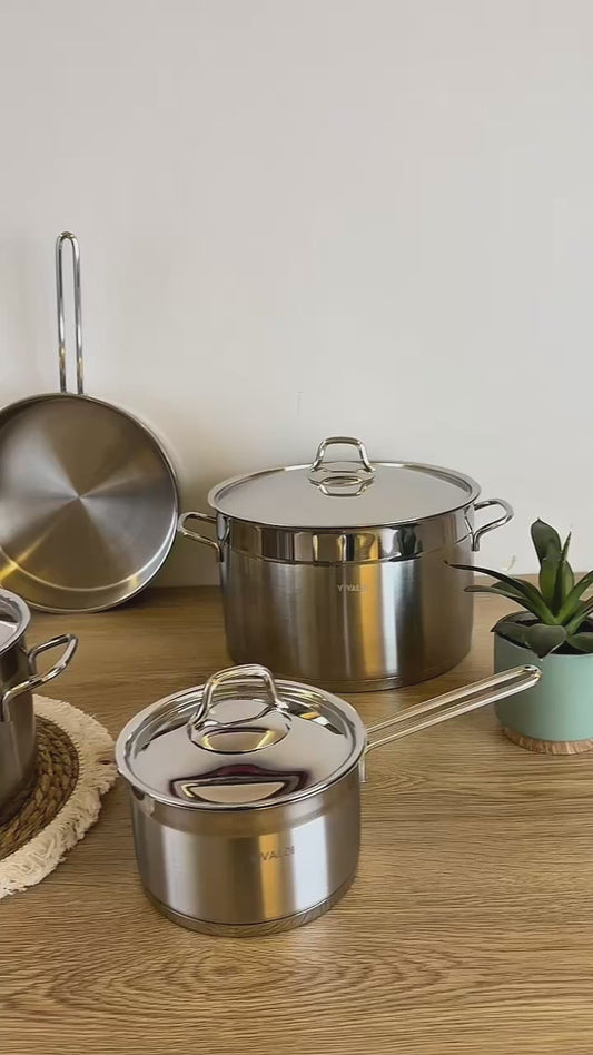 ANKA 11 PCS COOKWARE SET - SILVER