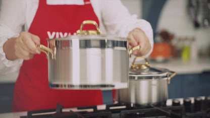 ANKA 11 PCS COOKWARE SET - SILVER