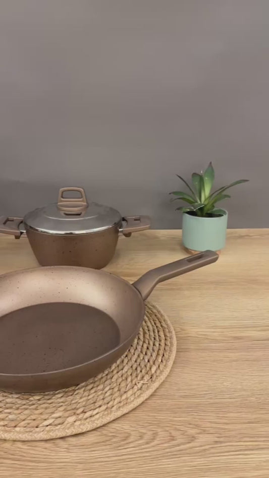 Ecoten 9-Piece Granite Cookware Set - Bronze
