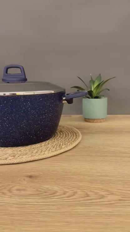 Ecoten 9-Piece Granite Cookware Set - Blue