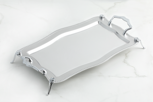 ZINCIR WITH LEG SANDBLAST - TRAY SET - 2-PIECE